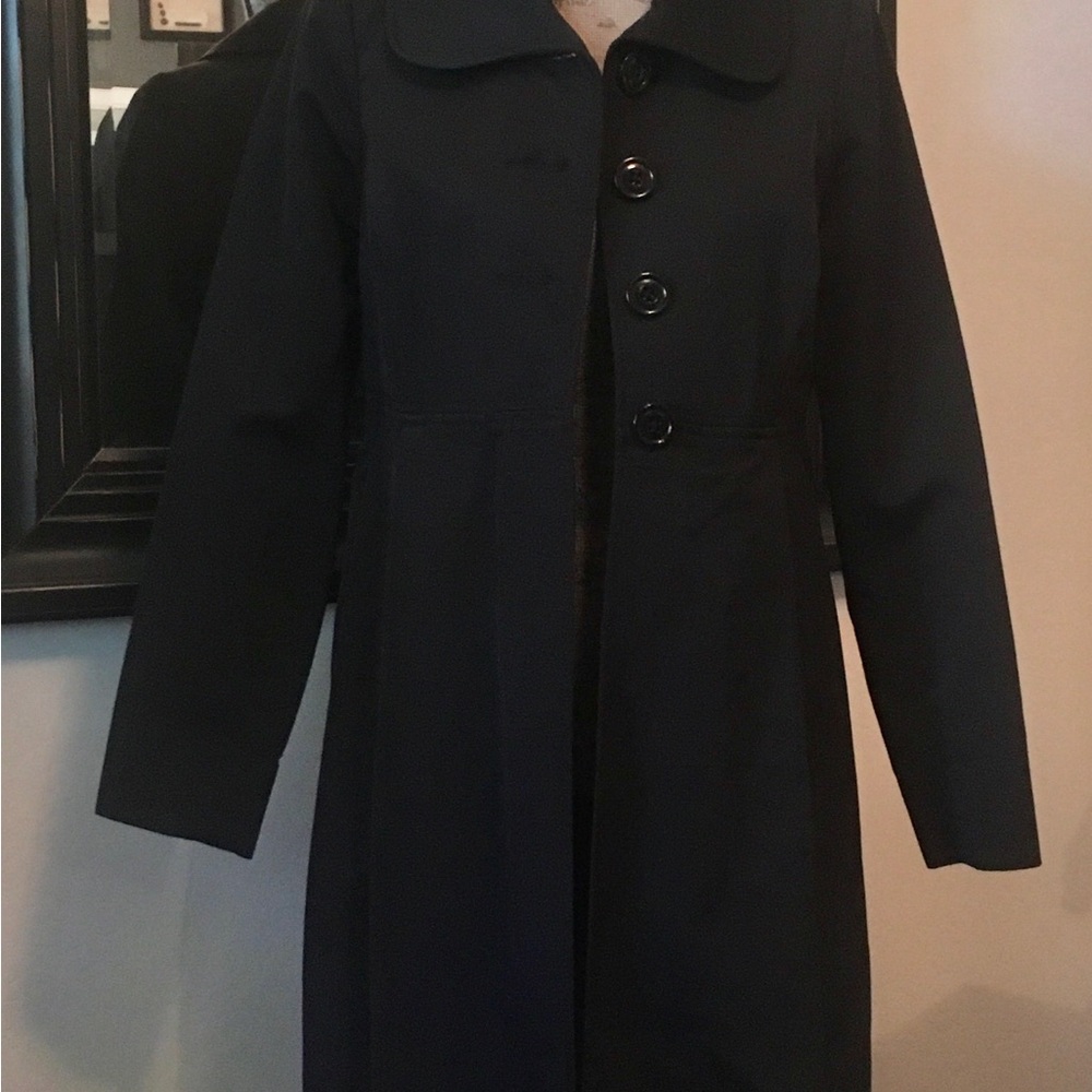 Massimo Elegant Black Trench Coat